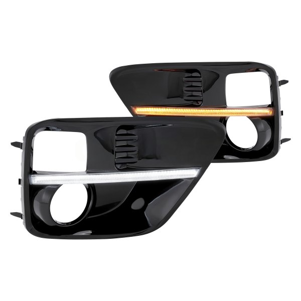 Lumen® - Fog Light Covers with Sequential LED DRL/Turn Signal, Subaru WRX