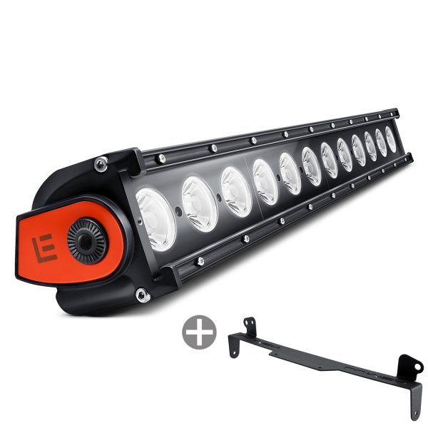 Lumen® - Bumper Mounted 20" 120W Single Row LED Light Bar with Illuminated End Caps