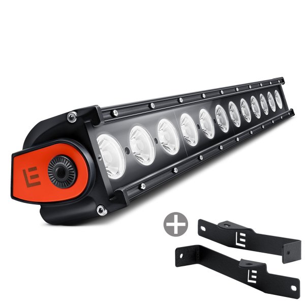 Lumen® - Bumper Mounted 20" 120W Single Row LED Light Bar with Illuminated End Caps