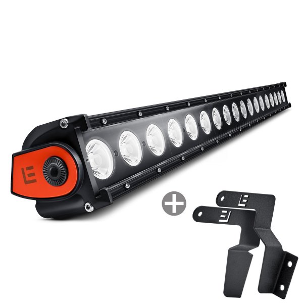 Lumen® - Bumper Mounted 30" 180W Single Row LED Light Bar with Illuminated End Caps