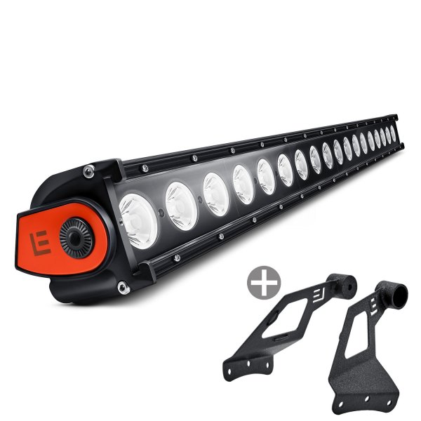 Lumen® - Roof Mounted 50" 300W Single Row LED Light Bar with Illuminated End Caps