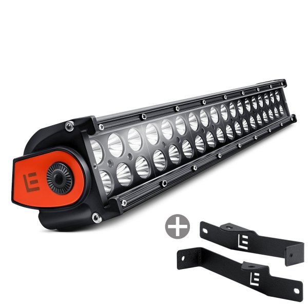 Lumen® - Bumper Mounted 18" 108W Dual Row LED Light Bar with Illuminated End Caps