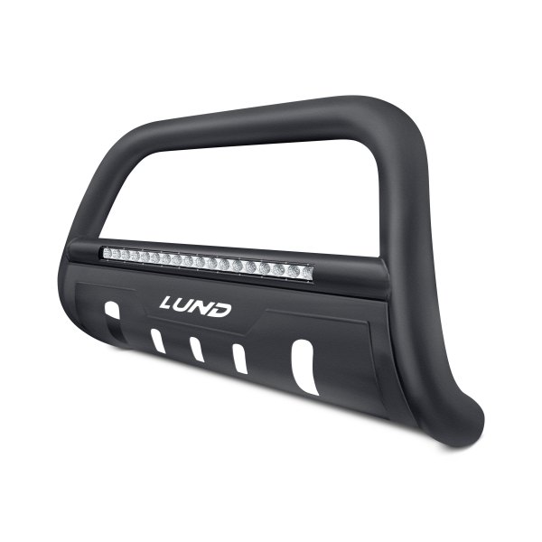 Lund® - 3.5" Black LED Bull Bar with Skid Plate