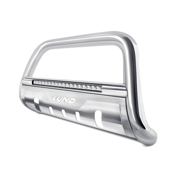 Lund® - 3.5" Polished LED Bull Bar with Skid Plate