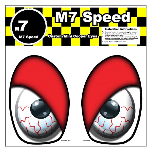 M7 Speed® - Bloodshot-Red Lids Underhood Eye Decal Set