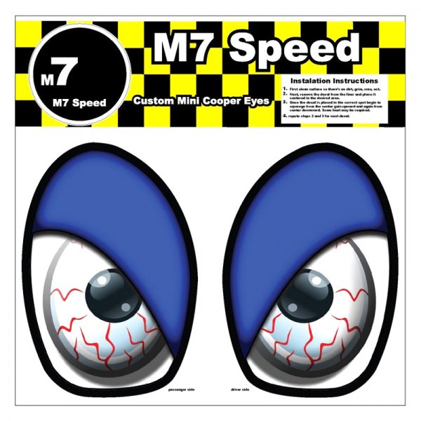 M7 Speed® - Bloodshot-Blue Lids Underhood Eye Decal Set
