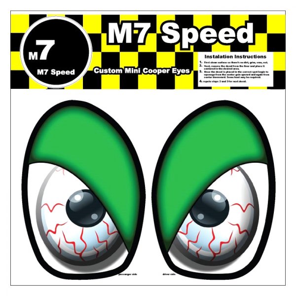 M7 Speed® - Bloodshot-Green Lids Underhood Eye Decal Set