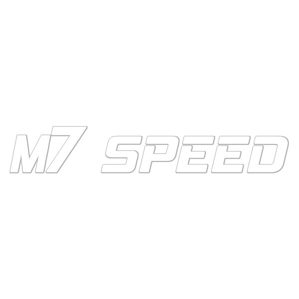  M7 Speed® - Curved White Windshield Banner Decal