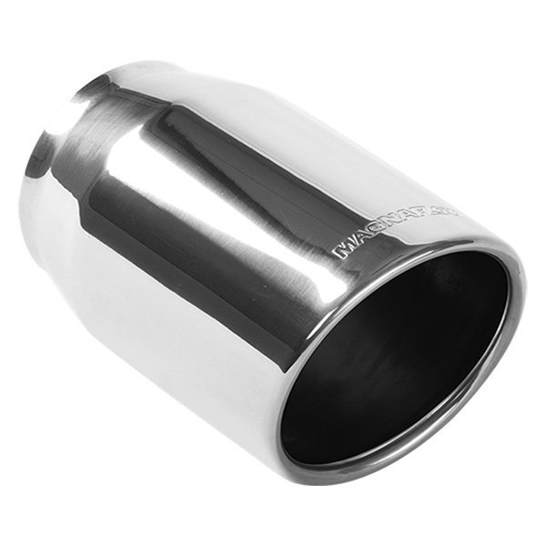 MagnaFlow® - Diesel Stainless Steel Round Rolled Edge Angle Cut Single-Wall Polished Exhaust Tip