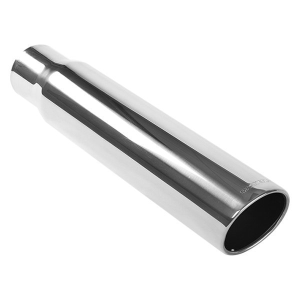 MagnaFlow® - Diesel Stainless Steel Round Rolled Edge Angle Cut Single-Wall Polished Exhaust Tip