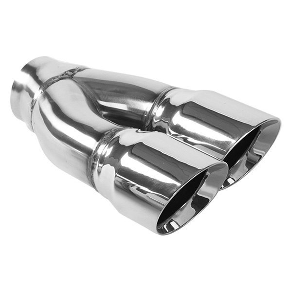 MagnaFlow® - Passenger Side Stainless Steel Round Angle Cut Dual Polished Exhaust Tip