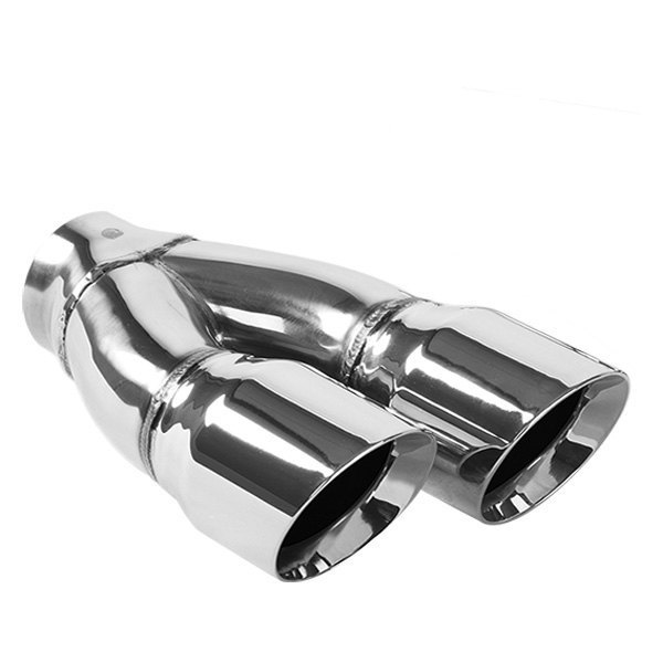 MagnaFlow® - Driver Side Stainless Steel Round Angle Cut Dual Polished Exhaust Tip
