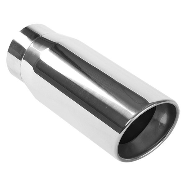 MagnaFlow® - Diesel Stainless Steel Round Rolled Edge Angle Cut Double-Wall Polished Exhaust Tip