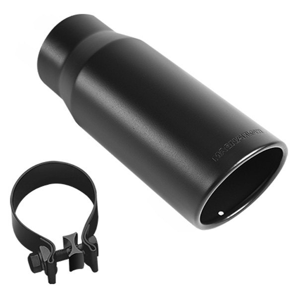MagnaFlow® - Black Series™ Stainless Steel Round Rolled Edge Angle Cut Single-Wall Black Coated Exhaust Tip