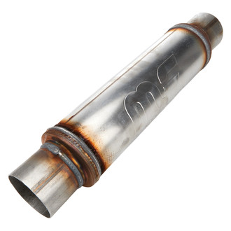 MagnaFlow® - Stainless Steel Round Chamber Bi-Direction Satin Gray Exhaust Muffler (3" Center ID, 3" Center OD, 14" Length)