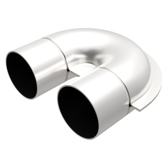 MagnaFlow® - Stainless Steel 180 Degree Stamped U-Pipe Transition (2.5" Inlet, 2.5" Outlet, 6.25" Overall Length)