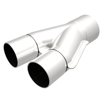 MagnaFlow® - Stainless Steel Stamped Y-Pipe Transition (2" Inlet, 2.5" Outlet, 8" Overall Length)