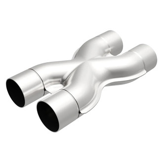 MagnaFlow® - Stainless Steel Stamped X-Pipe Crossover Transition (3" Inlet, 3" Outlet, 14" Overall Length)