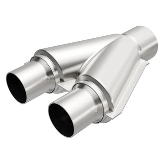 MagnaFlow® - Stainless Steel Stamped Y-Pipe Transition (3" Inlet, 3" Outlet, 10" Overall Length)
