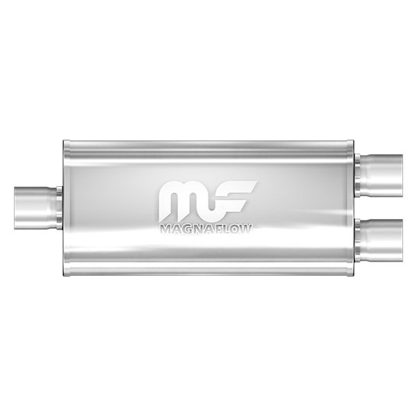 MagnaFlow® - Stainless Steel Oval Bi-Direction Satin Gray Exhaust Muffler