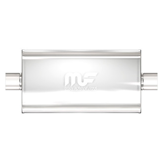 MagnaFlow® - Stainless Steel Oval Bi-Direction Satin Gray Exhaust Muffler (3" Center ID, 3" Center OD, 22" Length)