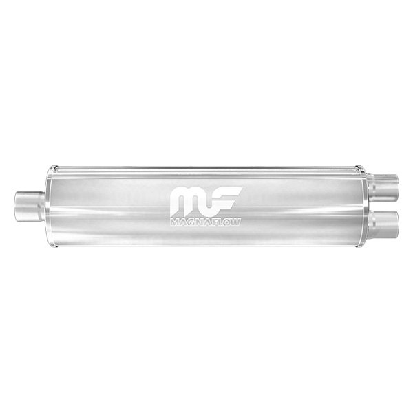 MagnaFlow® - Stainless Steel Round Chamber Bi-Direction Satin Gray Exhaust Muffler