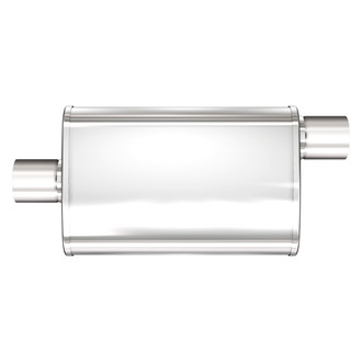 MagnaFlow® - XL Series Stainless Steel Oval Satin Gray Exhaust Muffler (3" Center ID, 3" Offset OD, 18" Length)