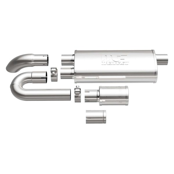 MagnaFlow® - xMOD Series™ T304 Stainless Steel Oval Satin Gray Exhaust Muffler with NDT Module