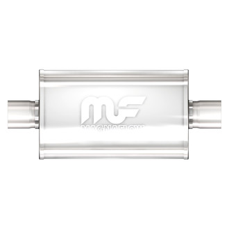 MagnaFlow® - Race Series Stainless Steel Oval Silver Exhaust Muffler (3" Center ID, 3" Center OD, 6" Length)