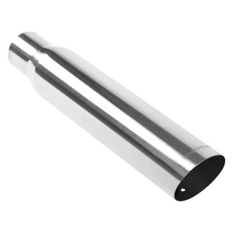 MagnaFlow® - Truck-SUV Stainless Steel Round 15 Degree Non-Rolled Edge Angle Cut Weld-On Single-Wall Polished Exhaust Tip (2.5" Inlet, 3" Outlet, 18" Length)
