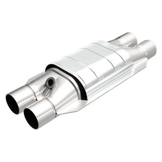 MagnaFlow® - Standard Heatshield Covered Universal Fit Oval Body Catalytic Converter (2" ID, 2" OD, 13.375" Length)
