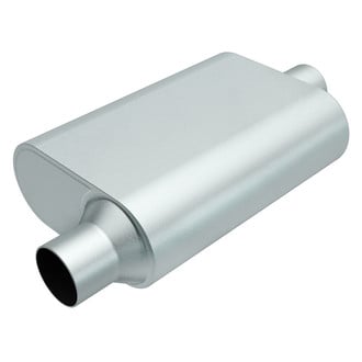 MagnaFlow® - Aluminized Steel Oval Gray Exhaust Muffler (2" Offset ID, 2" Center OD, 13" Length)