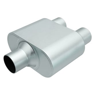 MagnaFlow® - Aluminized Steel Oval Gray Exhaust Muffler (3" Center ID, 2.5" Dual OD, 6.5" Length)