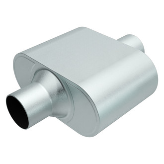 MagnaFlow® - Aluminized Steel Oval Gray Exhaust Muffler (3" Center ID, 3" Center OD, 6.5" Length)
