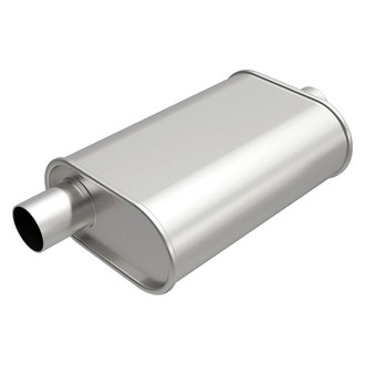 MagnaFlow® - Aluminized Steel Oval Gray Exhaust Muffler (2" Offset ID, 2" Center OD, 11" Length)