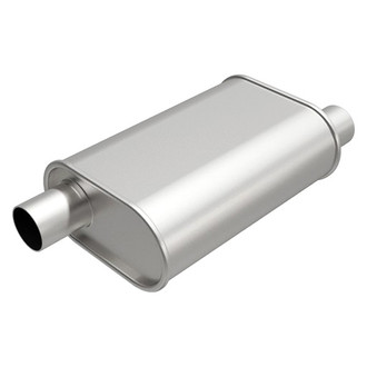 MagnaFlow® - Aluminized Steel Oval Gray Exhaust Muffler (2" Offset ID, 2" Offset OD, 11" Length)