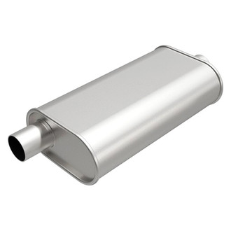 MagnaFlow® - Aluminized Steel Oval Gray Exhaust Muffler (2" Offset ID, 2" Center OD, 14" Length)