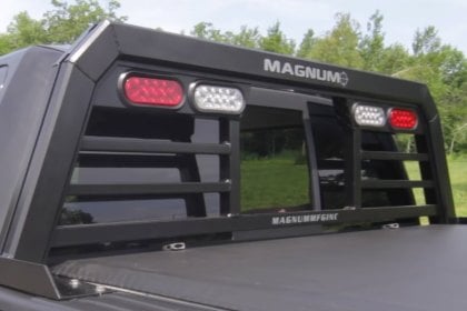 Magnum Truck Racks® 419W - Standard Window Cut Out Truck Headache Rack