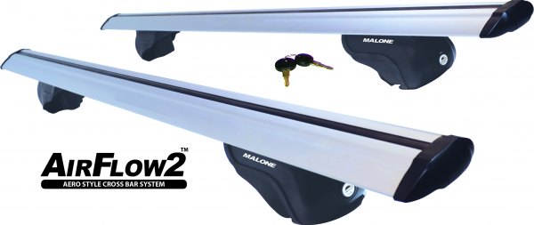 Malone® - AirFlow2™ 50" Silver Roof Rack System