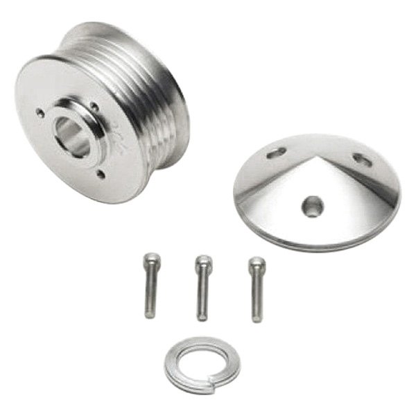 March Performance® - Aluminum Alternator Serpentine Pulley with Cover