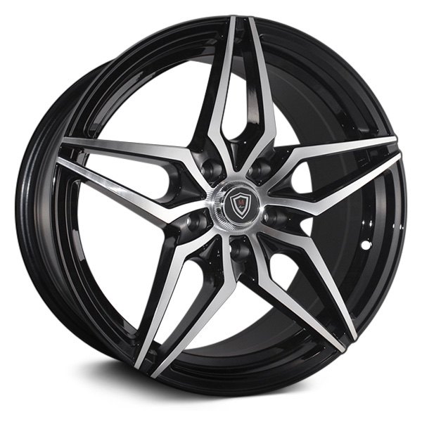 MARQUEE LUXURY® - M3259 17"-18" Gloss Black with Machined Face