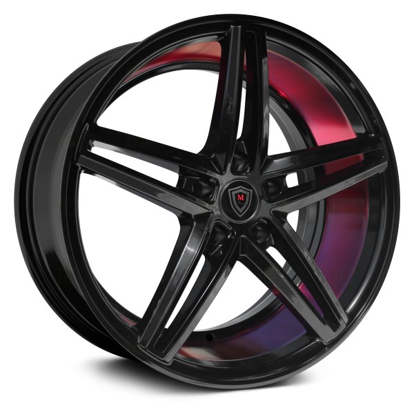 MARQUEE LUXURY® - M8571 Gloss Black with Wine Red Inner Lip