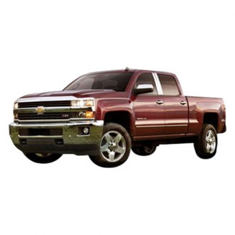 Works with 2007-2013 Chevy Silverado Extended Cab 4PC Stainless Steel Chrome Window Sill Overlay Made in USA 