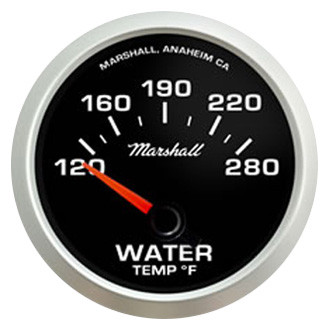 Marshall Instruments® - Comp II LED Series 2-1/16" Water Temperature Gauge, 120-280 F