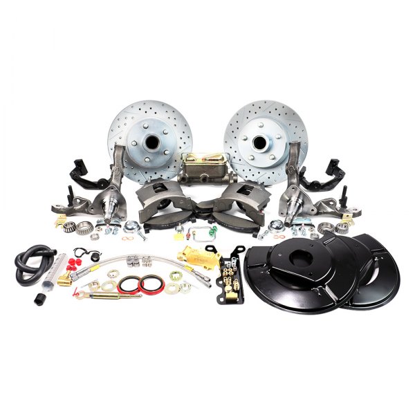  Master Power Brakes® - Legend Series Drilled and Slotted Front Brake Conversion Kit