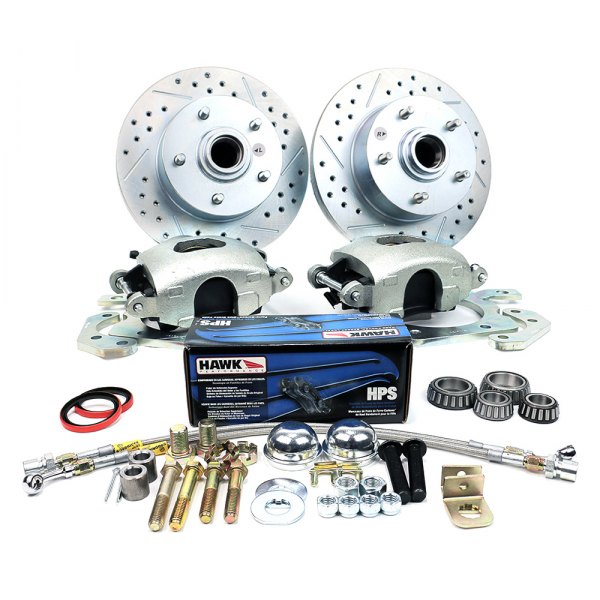  Master Power Brakes® - Legend Series Drilled and Slotted Front Brake Conversion Kit