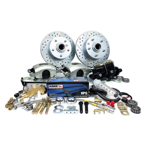  Master Power Brakes® - Legend Series Drilled and Slotted Front Brake Conversion Kit