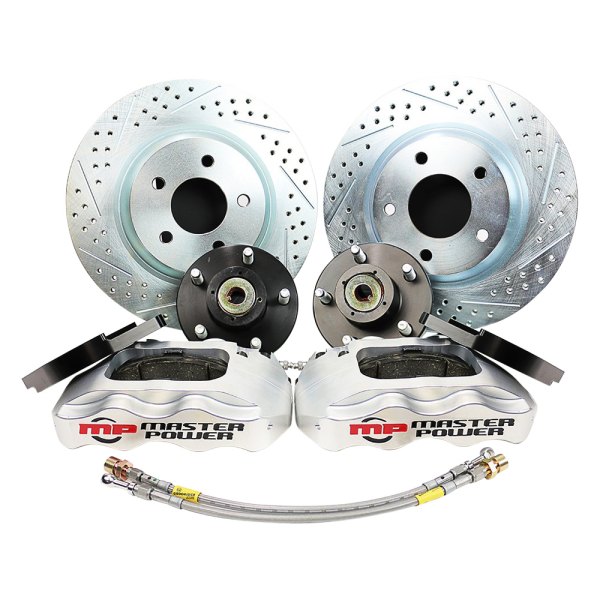  Master Power Brakes® - Pro Driver Drilled and Slotted Front Brake Conversion Kit
