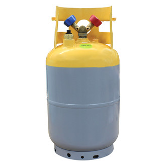 Mastercool® - Yellow/Gray D.O.T. Approved Recovery Cylinder with Float Switch