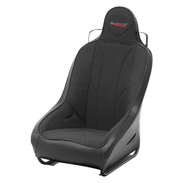 MasterCraft Safety® - ProSeat™ Premium Suspension Race Seat, Black with Black Fabric Center and Black Side Panels